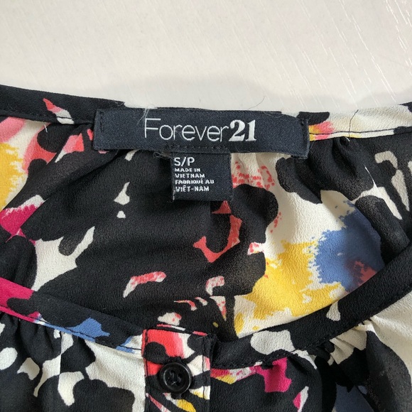 Black Abstract Floral Tunic Tank - Picture 5 of 6